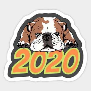 English Bulldog 2020 Sucks Sticker